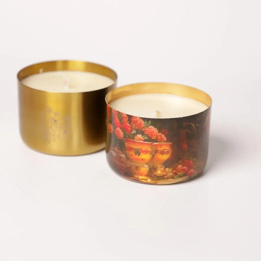 Luxury Soy Wax Candle Gift Box (Set of 2) – Handcrafted Metal Jar Candles for Home Décor & Gifting The confetti tree