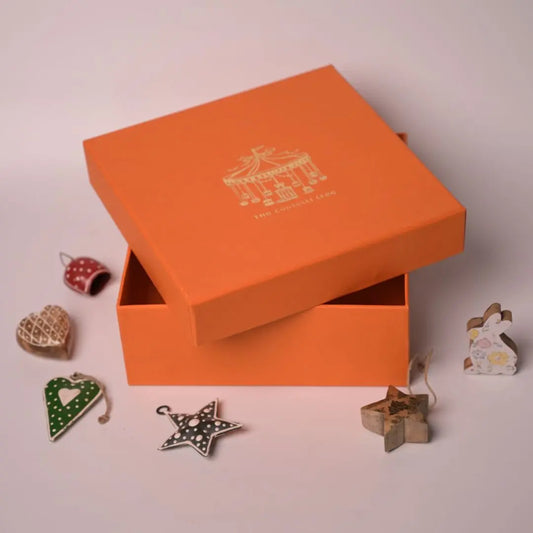 Orange Gift Box | 8*8 Inches The confetti tree