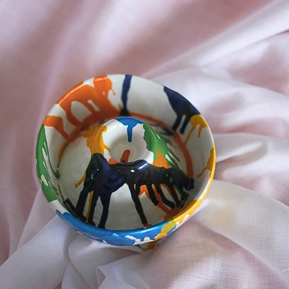 Paint Splatter Candle Holder The confetti Tree