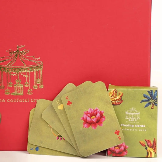 Playing Cards – Backwaters Deck | Premium Coastal Inspired Collectible Card Game for Gifting & Home Entertainment The confetti tree