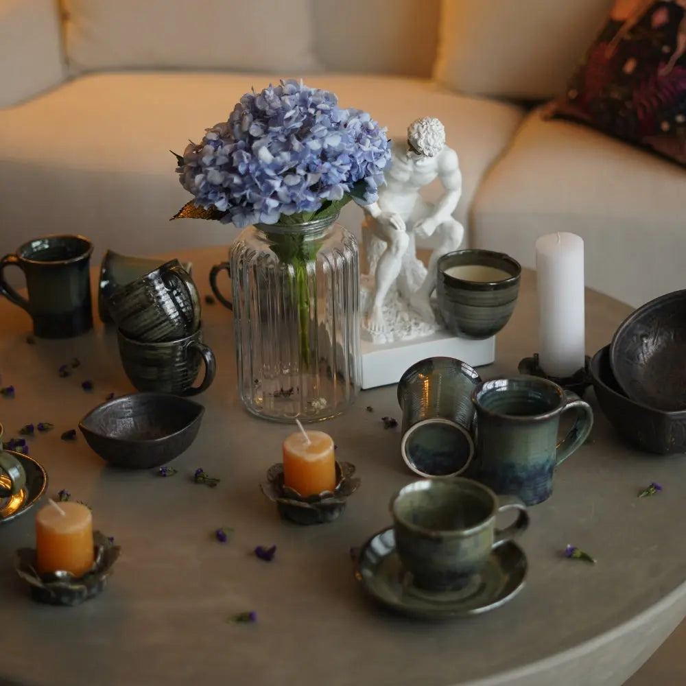 Sage Green Cup & Saucer The confetti Tree