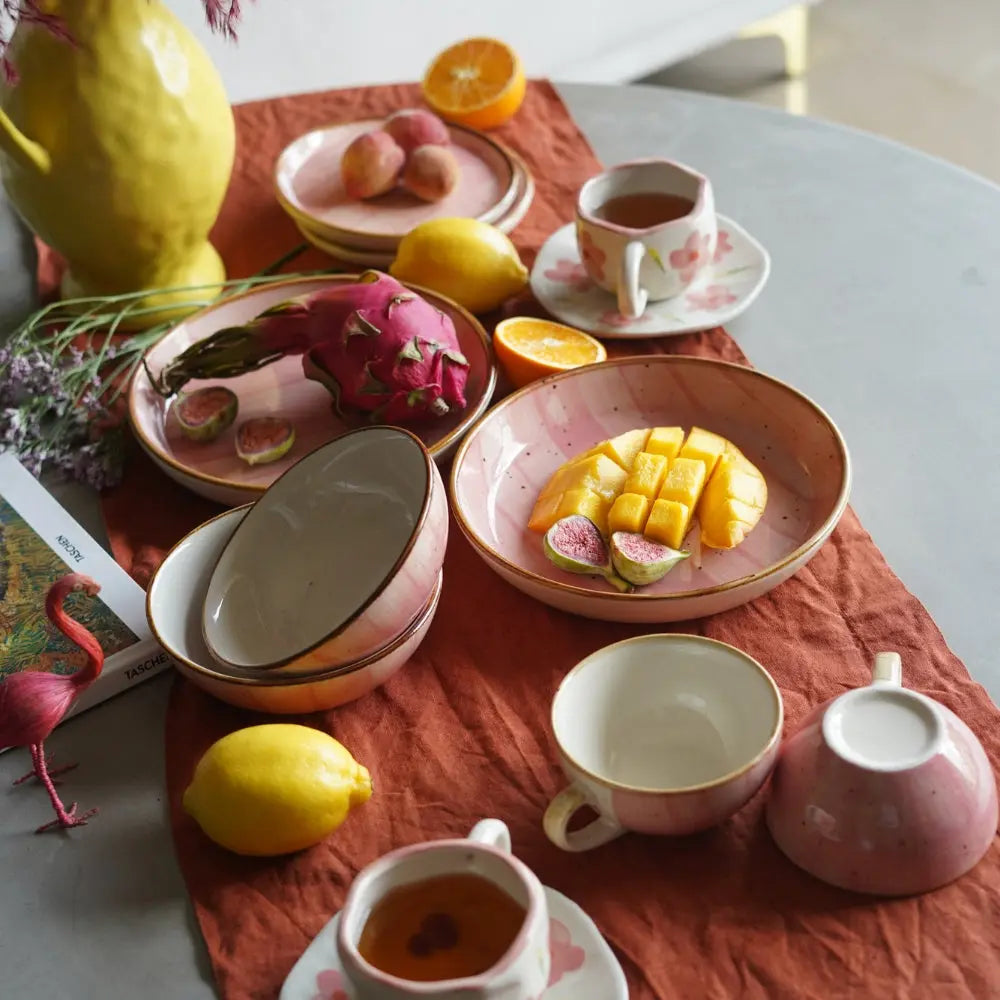 Speckled Pink Salad Plate The confetti Tree