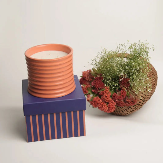 Stoneware Candle | 350g | Orange The confetti tree