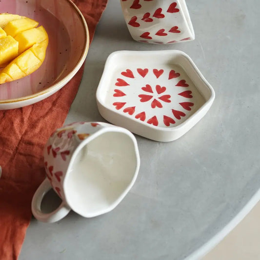 Stoneware Heart Tray The confetti tree