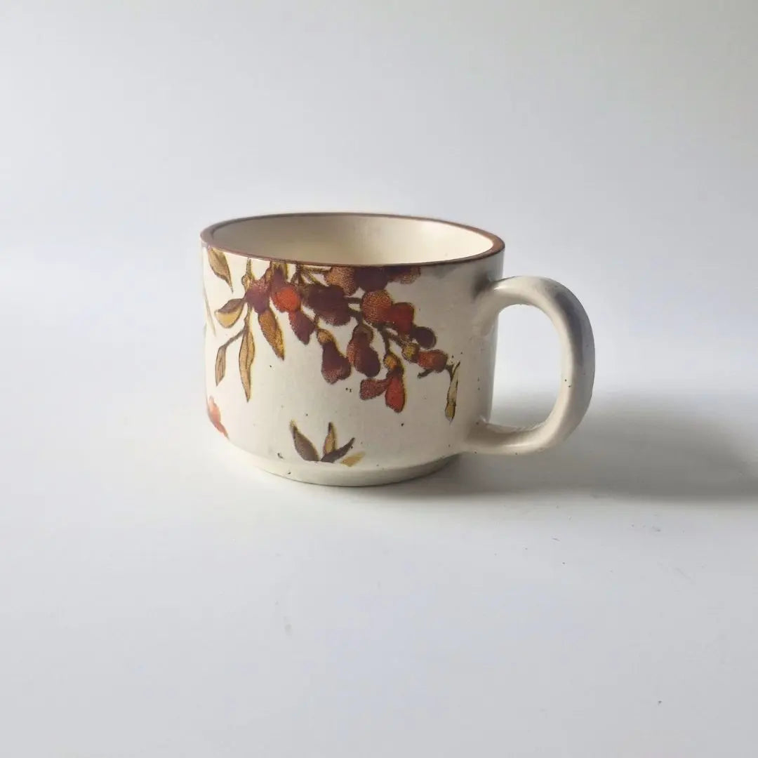 Summer Orchard Stoneware Tea & Coffee Cups Set of 2 | Floral Ceramic Mugs | Handcrafted Stoneware Drinkware The confetti tree
