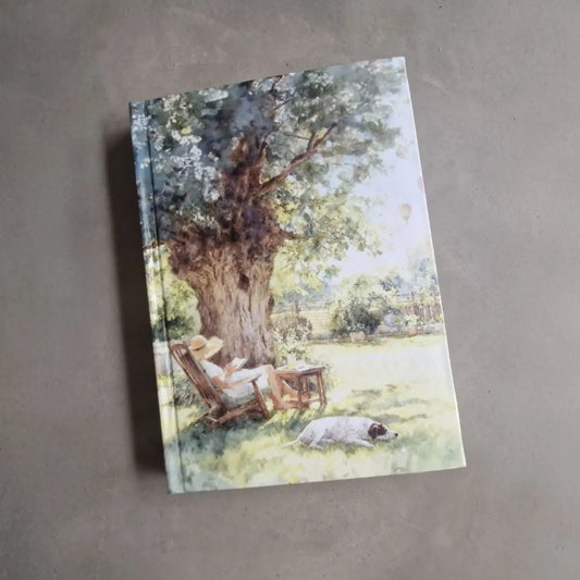 The Lady Day Musings – A5 Hardbound Notebook (200 Plain Pages) The confetti tree