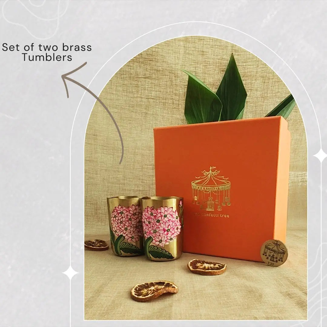 Brass Tumbler Gift Set The confetti tree