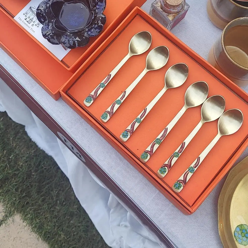 Dessert spoons set | Set of 6 | Tota Maina | Diwali gifts The confetti tree