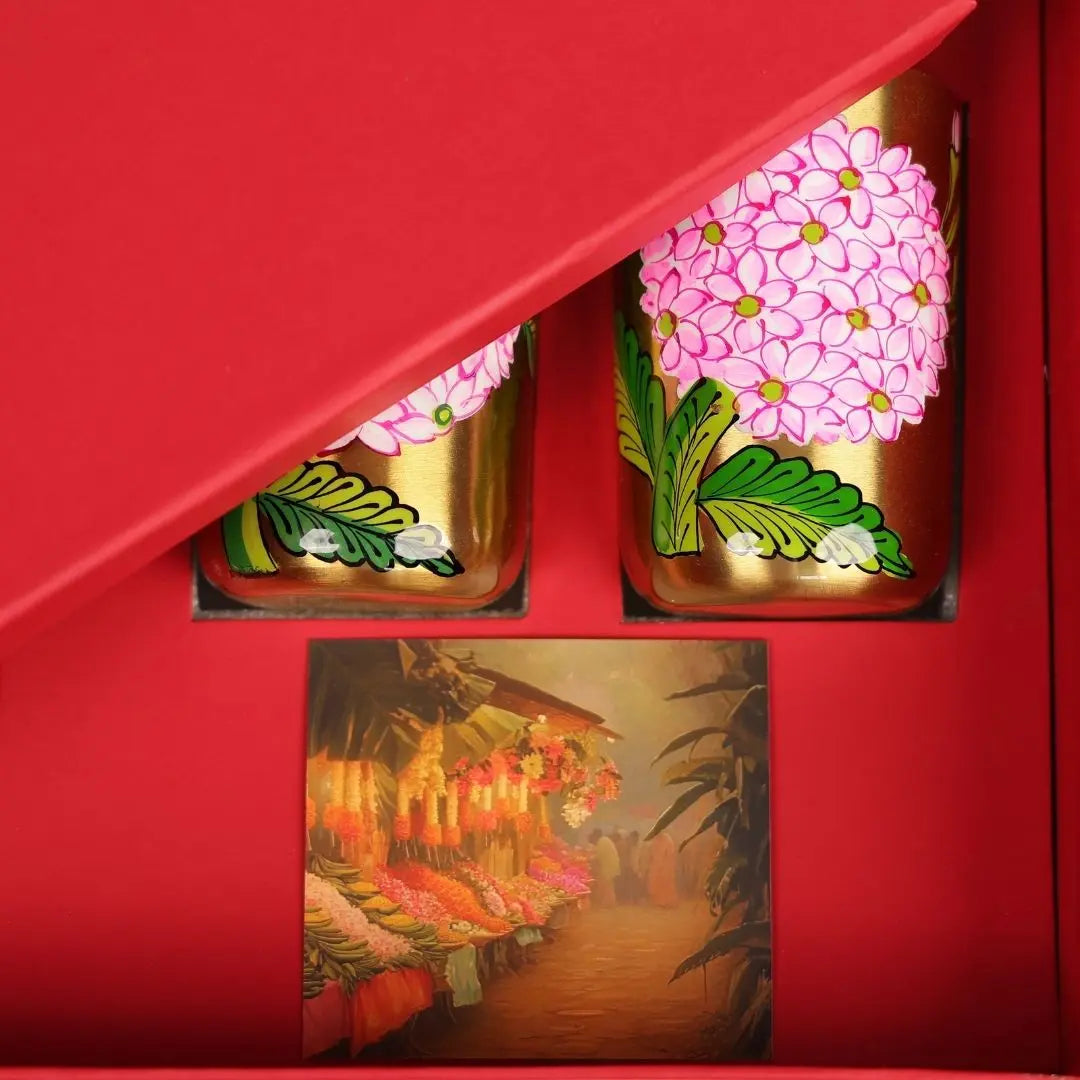 Festive Indian Gift Hamper - Traditional Pure Brass Tumblers Set The confetti tree