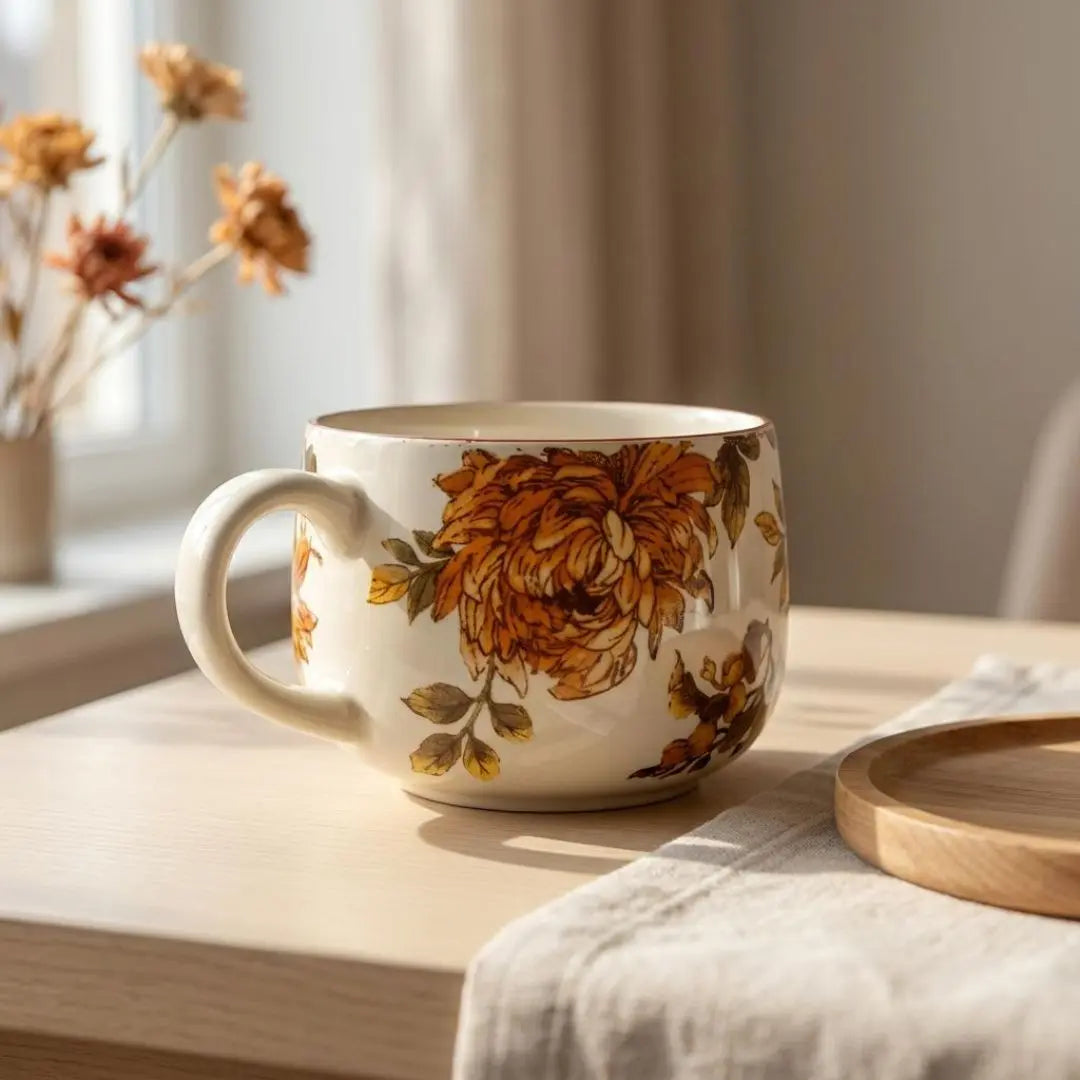 Handcrafted Ceramic Cappuccino Cup with Glossy Finish | Premium Coffee & Tea Mug The confetti tree