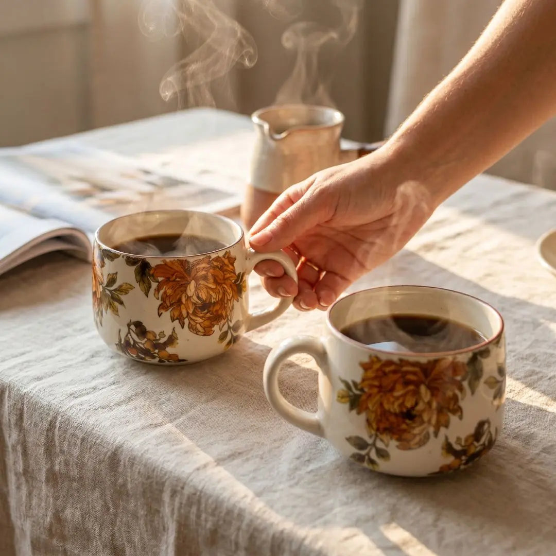 Handcrafted Ceramic Cappuccino Cup with Glossy Finish | Premium Coffee & Tea Mug The confetti tree