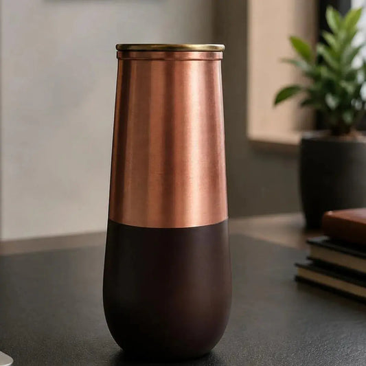 Handcrafted Copper Water Bottle | Pure Copper Drinking Bottle with Matte Finish | Ayurvedic Copper Bottle for Water | Leakproof | Pre-Order The confetti tree