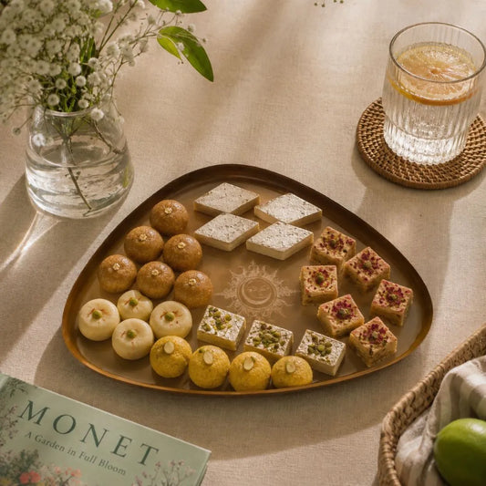 Limited Edition Brass Serving Platter (8 x 10 Inch) with Laser Engraving | Premium Decorative Brass Tray | Luxury Tableware | Pre-Order The confetti tree