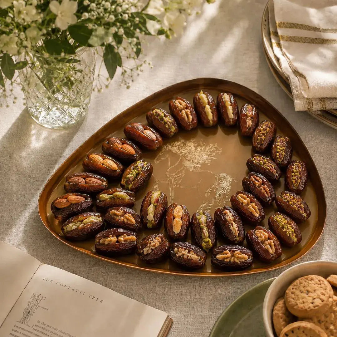 Limited Edition Brass Serving Platter (8 x 10 Inch) with Laser Horse Engraving | Premium Decorative Brass Tray | Luxury Tableware | Pre-Order The confetti tree