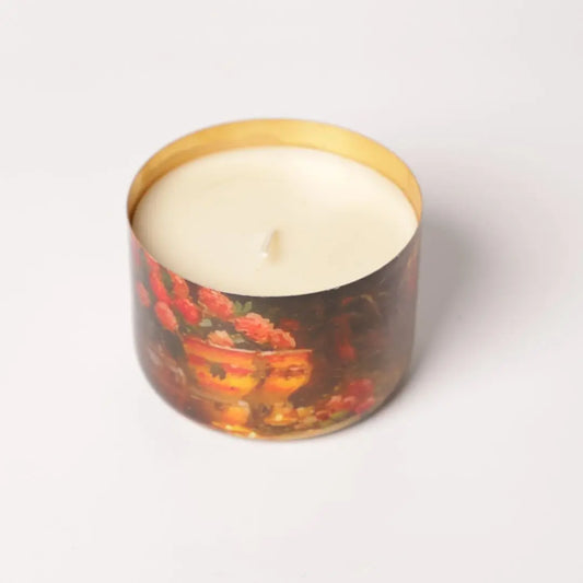 Luxury Brass Finish Soy Wax Candle – Handcrafted Decorative Jar Candle for Home & Festive Gifting The confetti tree