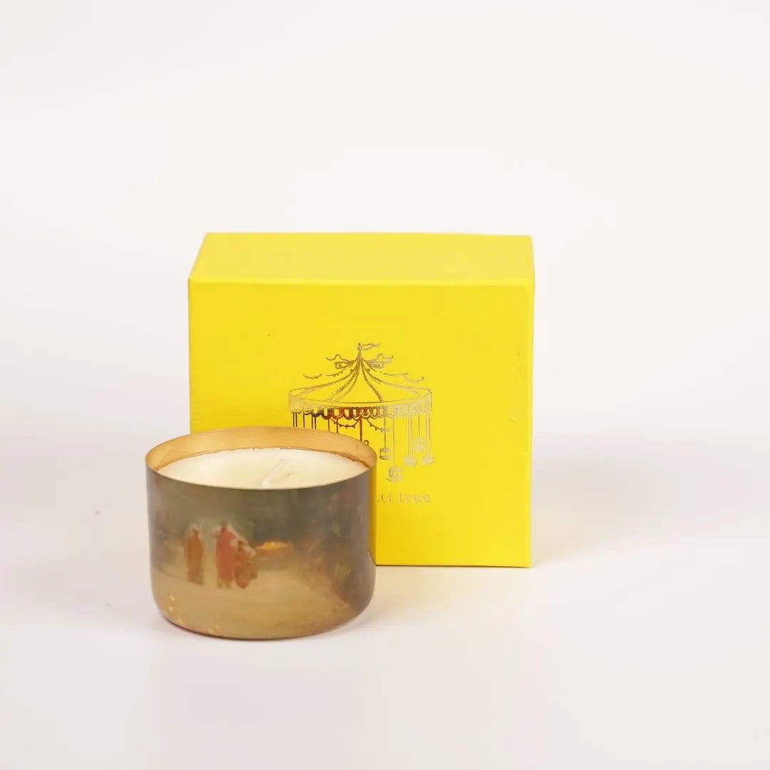 Luxury Soy Wax Candle in Metal Jar – 500g | Long Lasting Scented Candle for Home Décor & Gifting The confetti tree