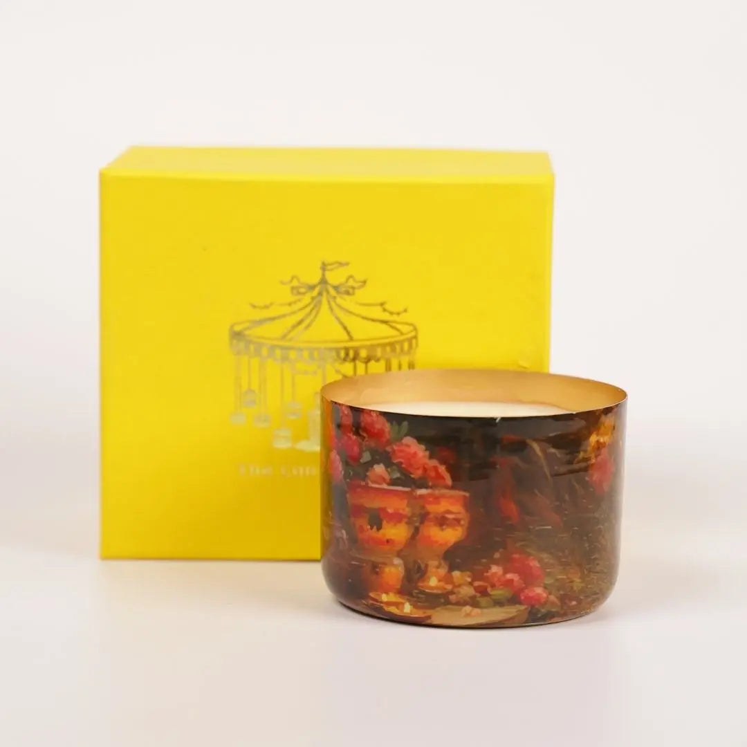 Luxury Soy Wax Candle in Metal Jar – 500g | Long Lasting Scented Candle for Home Décor & Gifting The confetti tree