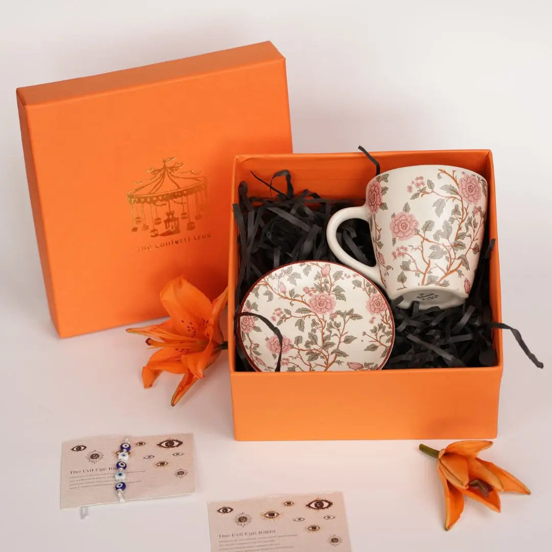 Orange Gift Box | 8*8 Inches The confetti tree
