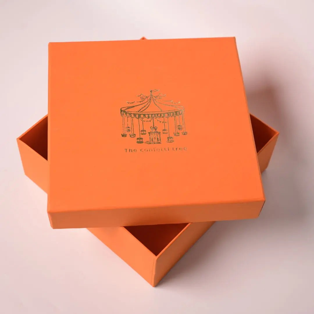 Orange Gift Box | 8*8 Inches The confetti tree