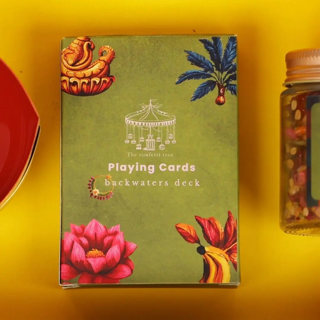 Playing Cards – Backwaters Deck | Premium Coastal Inspired Collectible Card Game for Gifting & Home Entertainment The confetti tree
