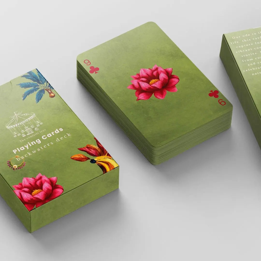 Playing Cards – Backwaters Deck | Premium Coastal Inspired Collectible Card Game for Gifting & Home Entertainment The confetti tree
