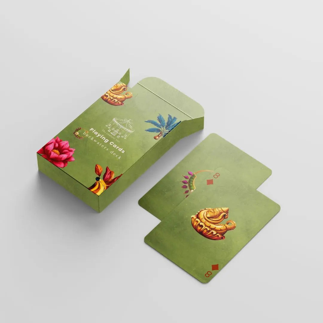 Playing Cards – Backwaters Deck| Set of 2 | Premium Coastal Inspired Collectible Card Game for Gifting & Home Entertainment The confetti tree