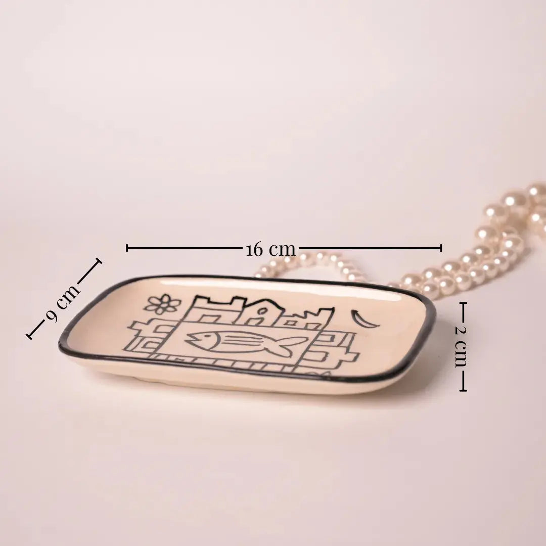 Premium Rakhi Gift Hamper with Evil Eye Rakhi & Lumba, Ceramic Trinket Tray, Stoneware Coffee Mug & Greeting Card | Luxury Raksha Bandhan Gift Box for Bhai & Bhabhi The confetti tree