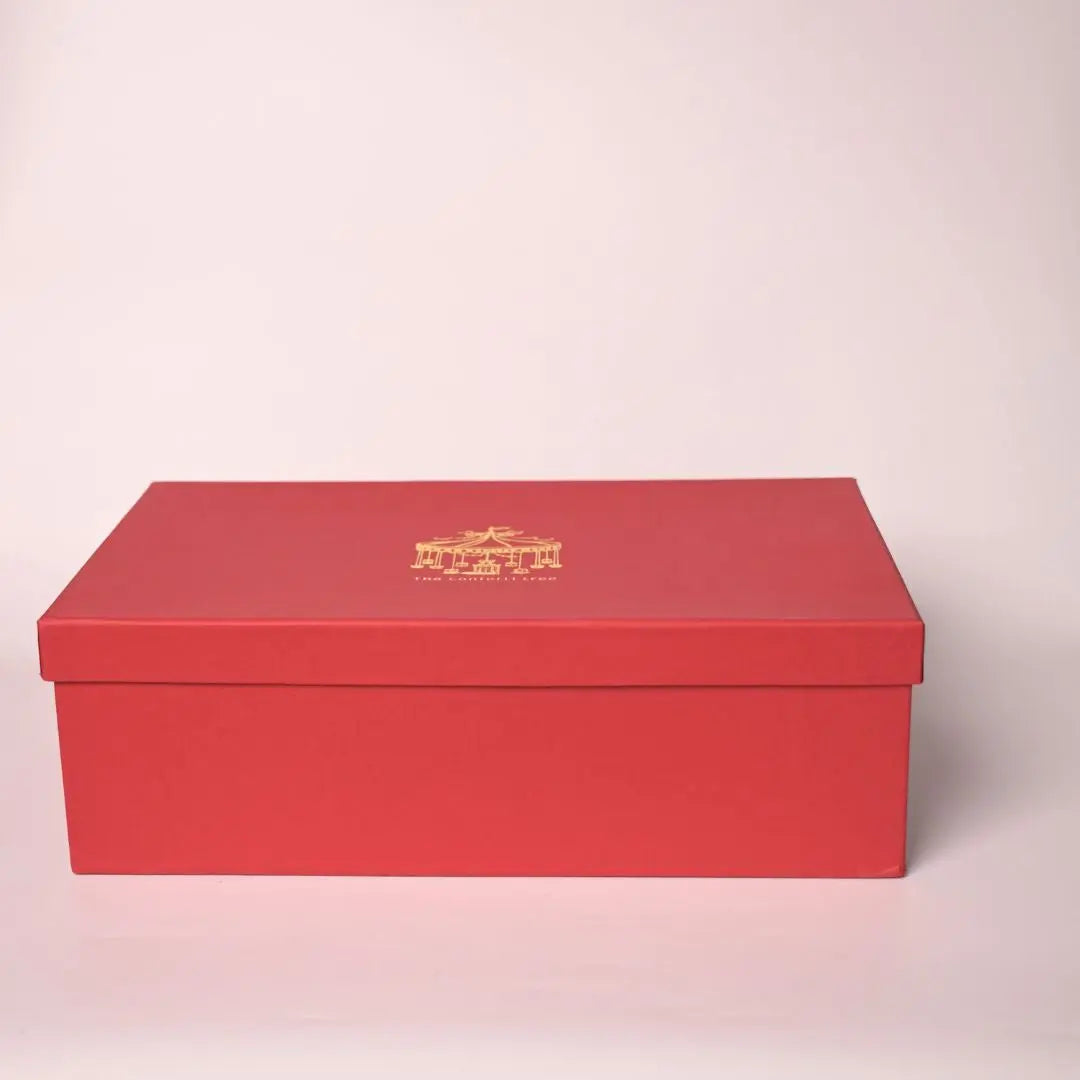 Premium Red Rigid Gift Box With Lid – Luxury Packaging Box for Gifting | Festive Hamper Box | The Confetti Tree The confetti tree