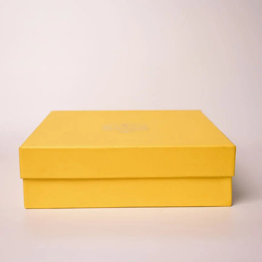 Premium Yellow Rigid Gift Box With Lid – Luxury Packaging Box for Festive Gifting & Hampers | The Confetti Tree The confetti tree