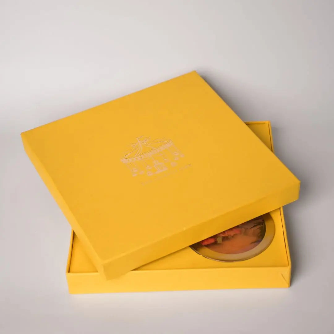 Pure Brass Coasters – Coastal Reverie Flower Market Art Print (Set of 4) | Luxury Table Coasters for Home, Dining & Gifting The confetti tree