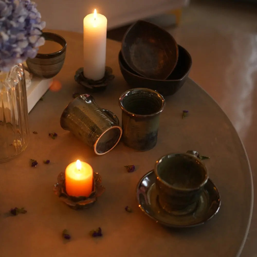 Sage Green Cup & Saucer The confetti Tree