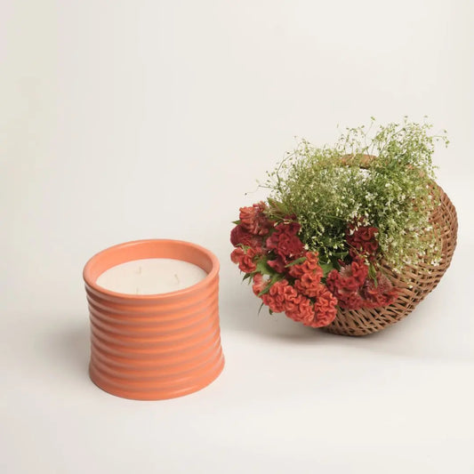 Stoneware Candle | 350g | Orange The confetti tree