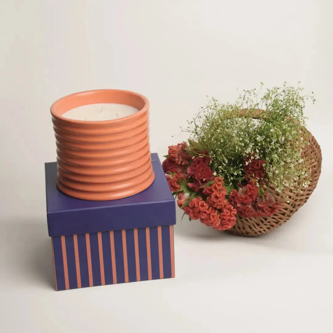 Stoneware Candle | 350g | Orange The confetti tree