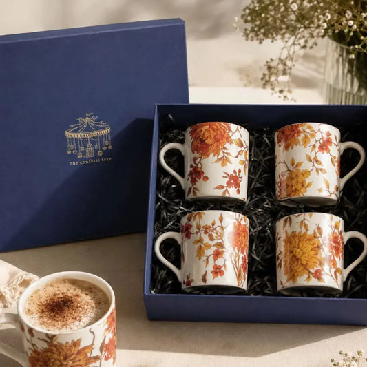 Summer Orchard Floral Mug Gift Box – Set of 4 The Confetti Tree