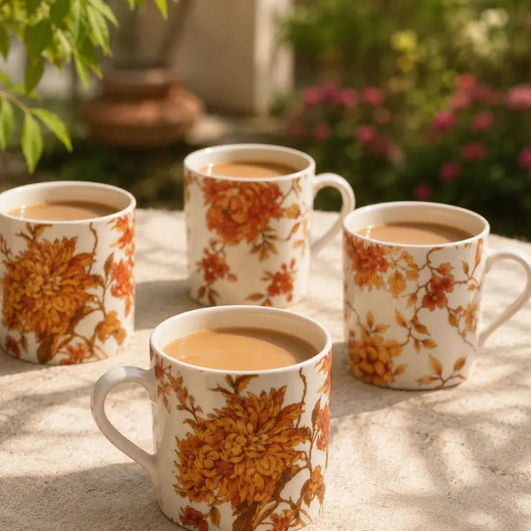 Summer Orchard Floral Mug Gift Box – Set of 4 The Confetti Tree