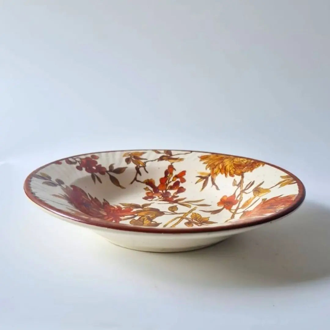 Summer Orchard Stoneware Pasta Plate | Floral Ceramic Pasta Bowl Plate | Handcrafted Dinnerware for Pasta, Salads & Main Courses The confetti tree