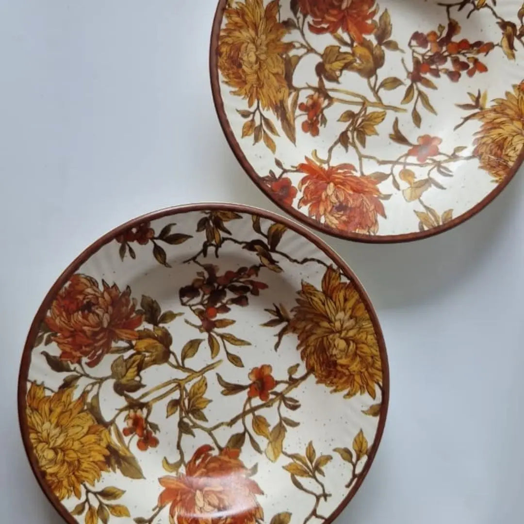 Summer Orchard Stoneware Pasta Plate | Floral Ceramic Pasta Bowl Plate | Handcrafted Dinnerware for Pasta, Salads & Main Courses The confetti tree