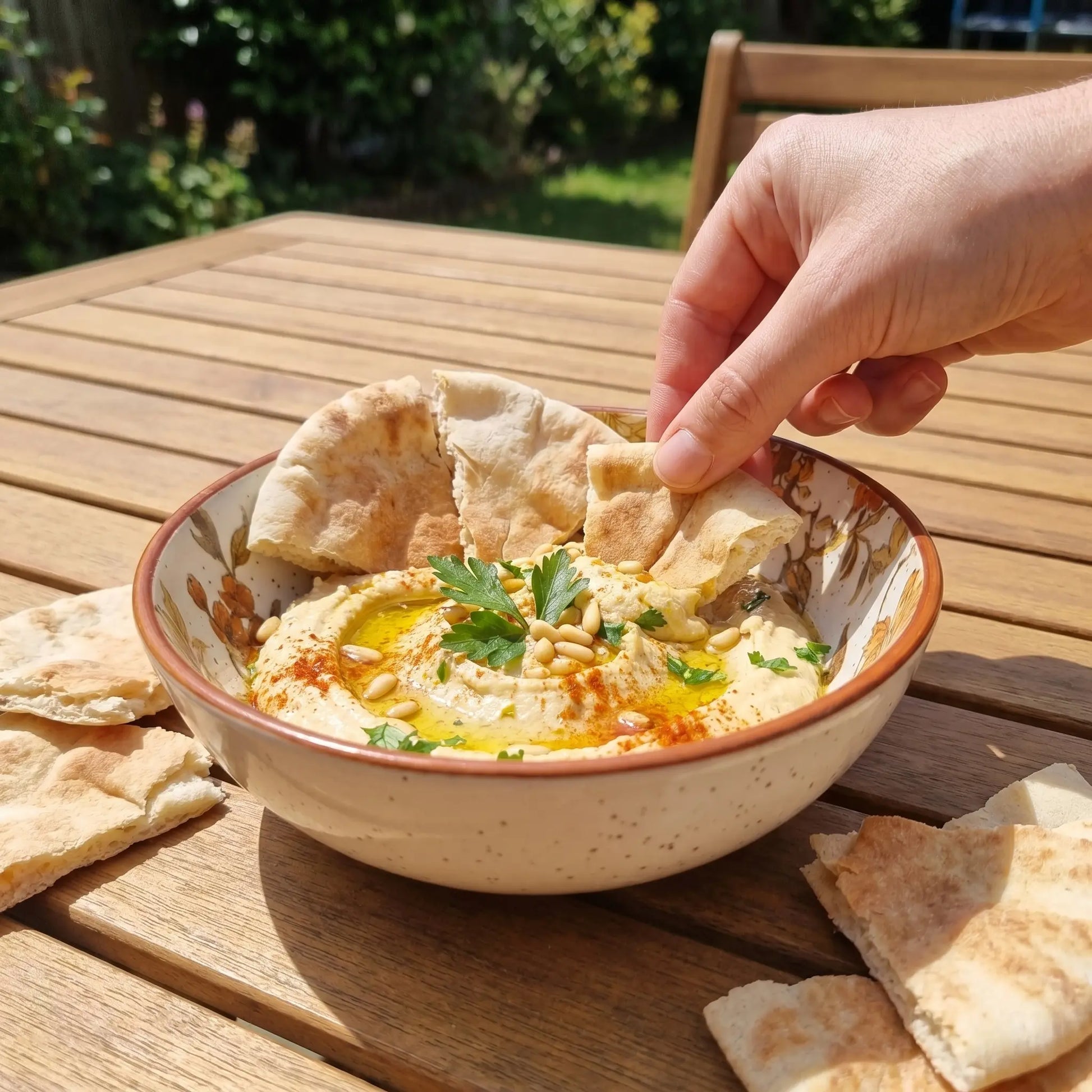 Summer Orchard Stoneware Serving Bowl | Floral Ceramic Pasta & Salad Bowl | Handcrafted Tableware The confetti tree