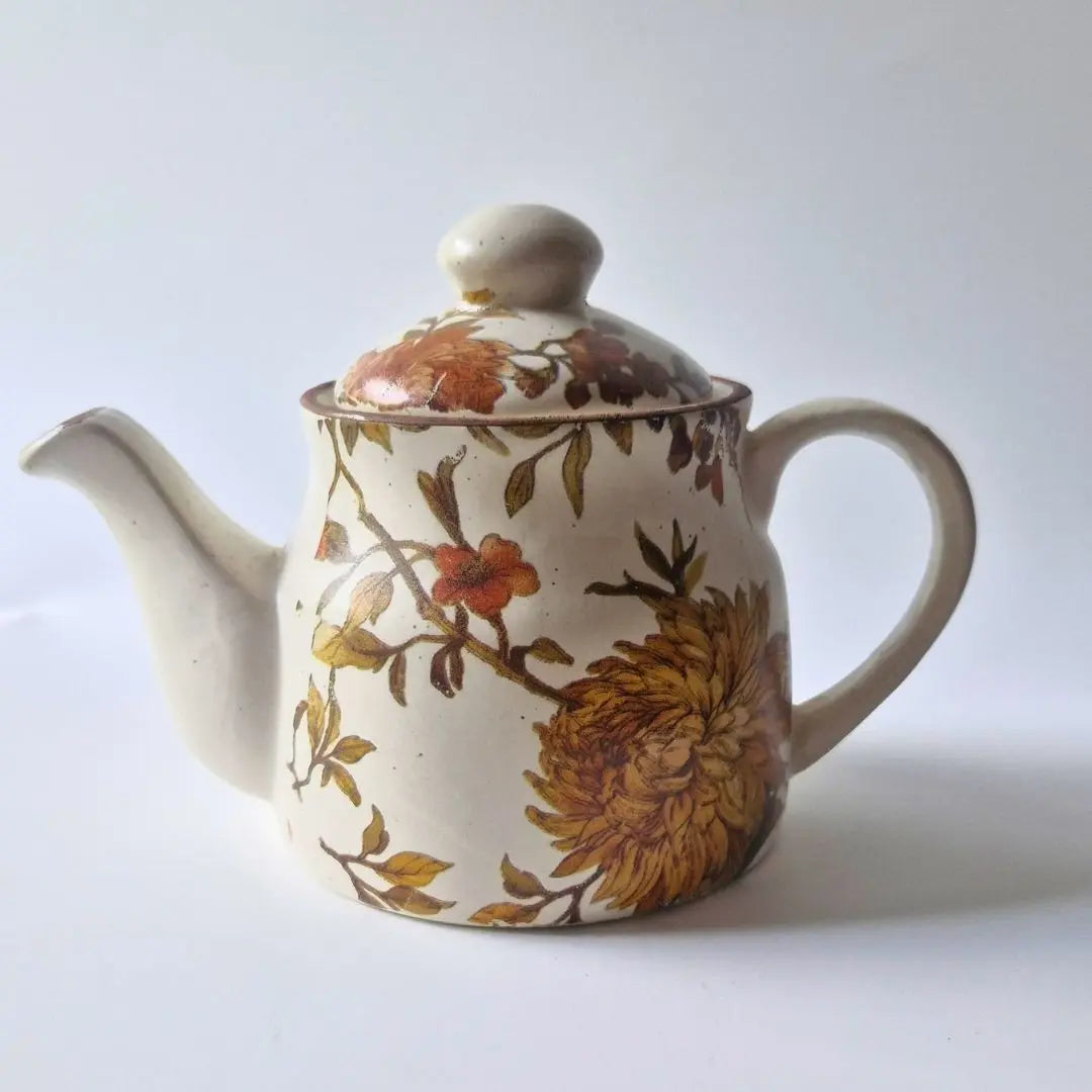 Summer Orchard Stoneware Tea Kettle | Floral Ceramic Teapot with Lid | Handcrafted Tea Server for Elegant Tea Time The confetti tree