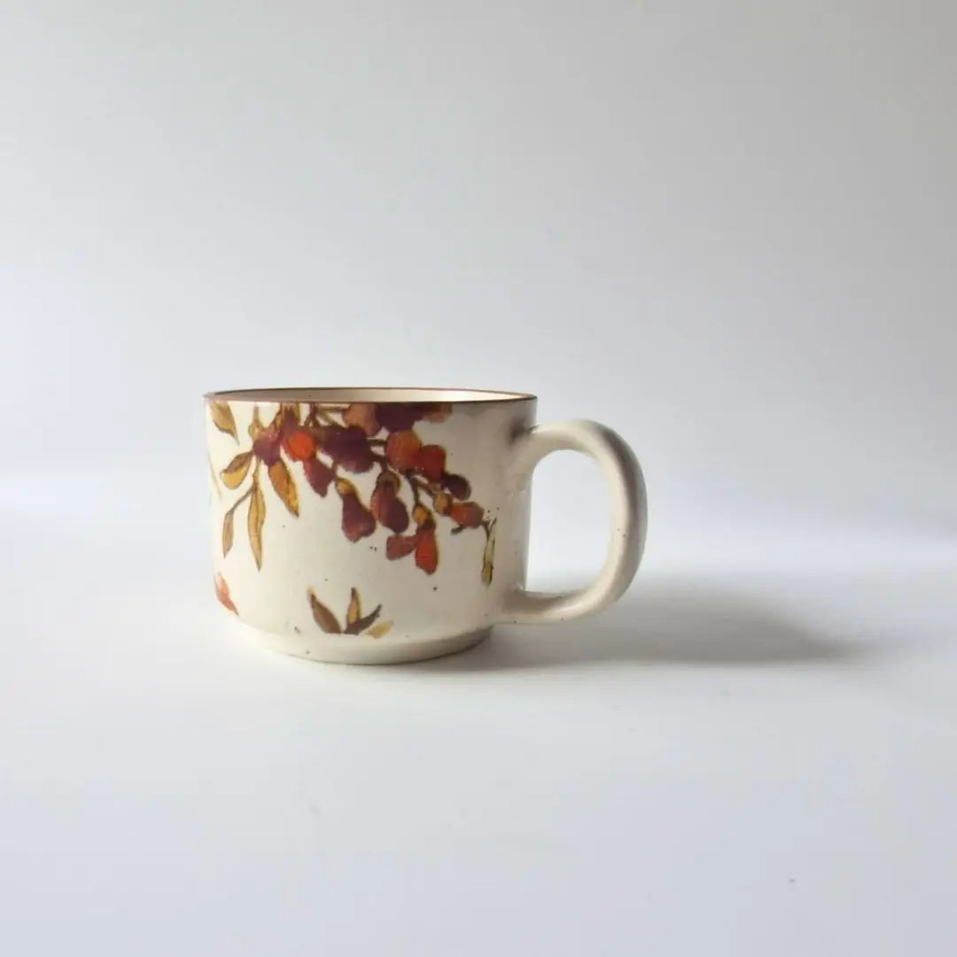 Summer Orchard Stoneware Tea Set | Floral Ceramic Teapot with 2 Coffee & Tea Cups | Handcrafted Tea Serving Set The confetti tree