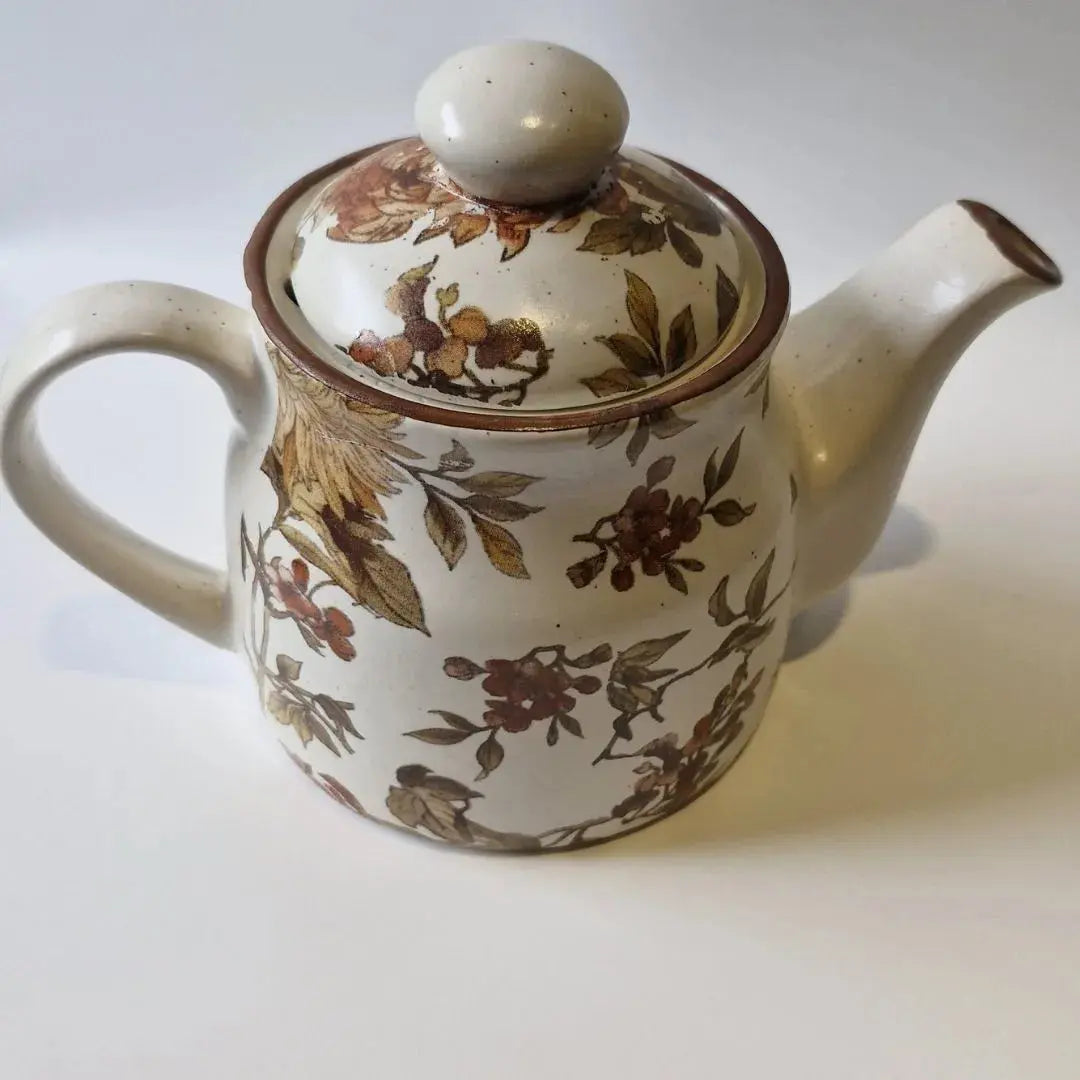 Summer Orchard Stoneware Tea Set | Floral Ceramic Teapot with 2 Coffee & Tea Cups | Handcrafted Tea Serving Set The confetti tree