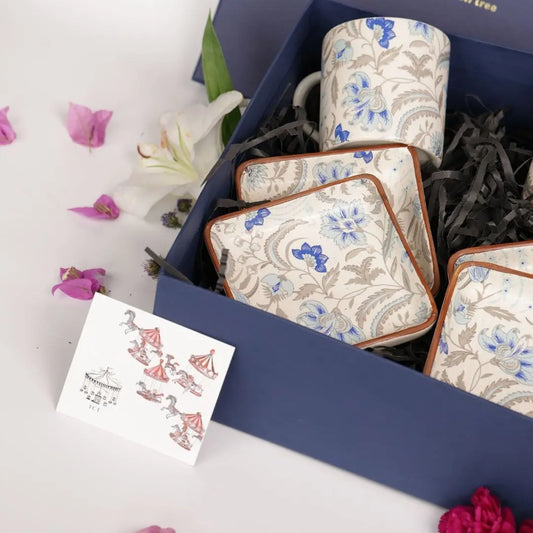 The Azure Bloom Rakhi Box The confetti tree