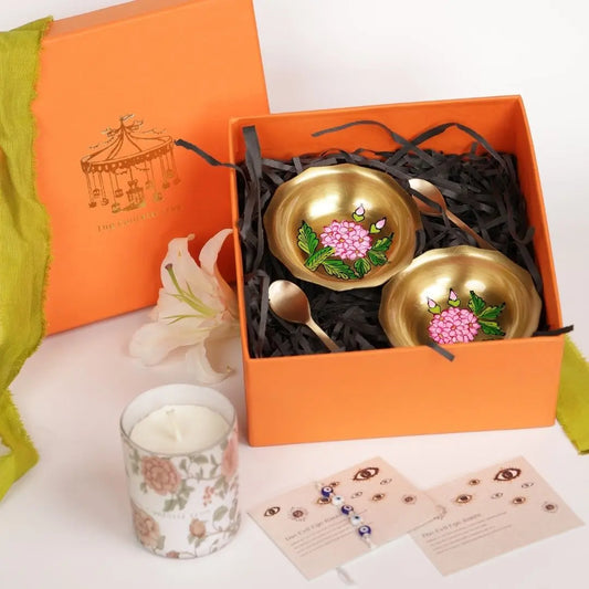 The Blossom Brass Rakhi Gift Box The confetti tree