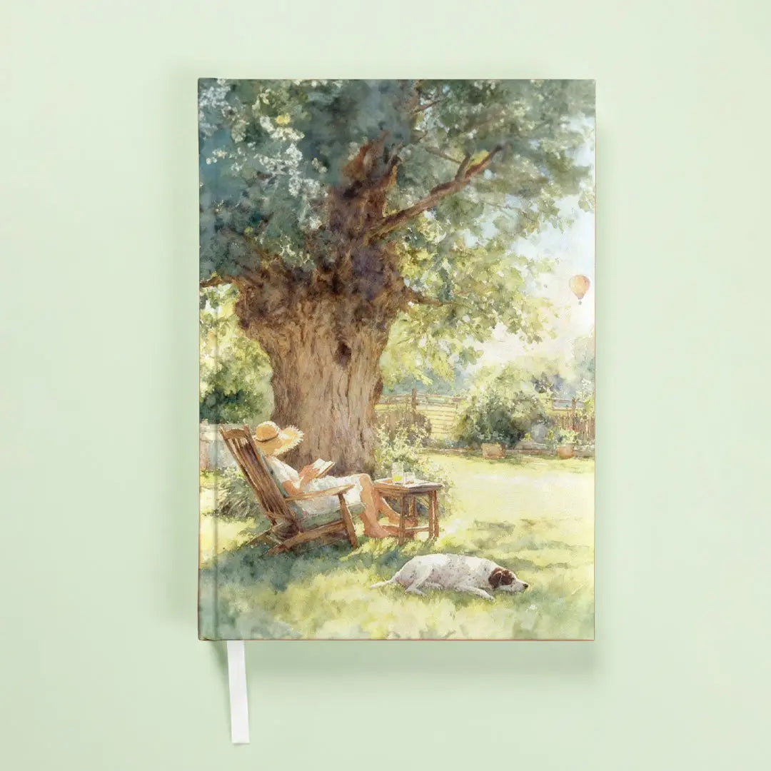 The Lazy Day Musings – A5 Hardbound Notebook (200 Plain Pages) The confetti tree