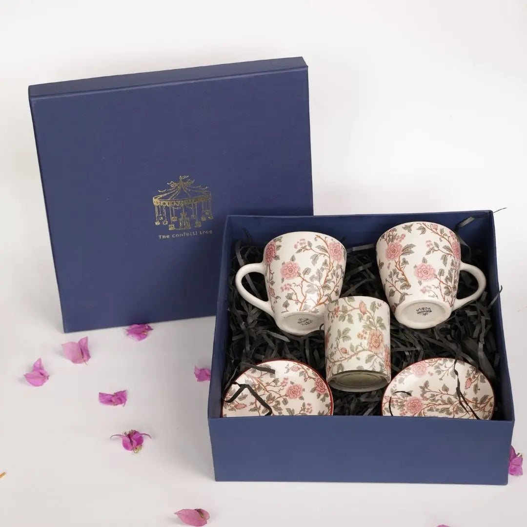 The Vintage Bloom Rakhi Gift Box The confetti tree