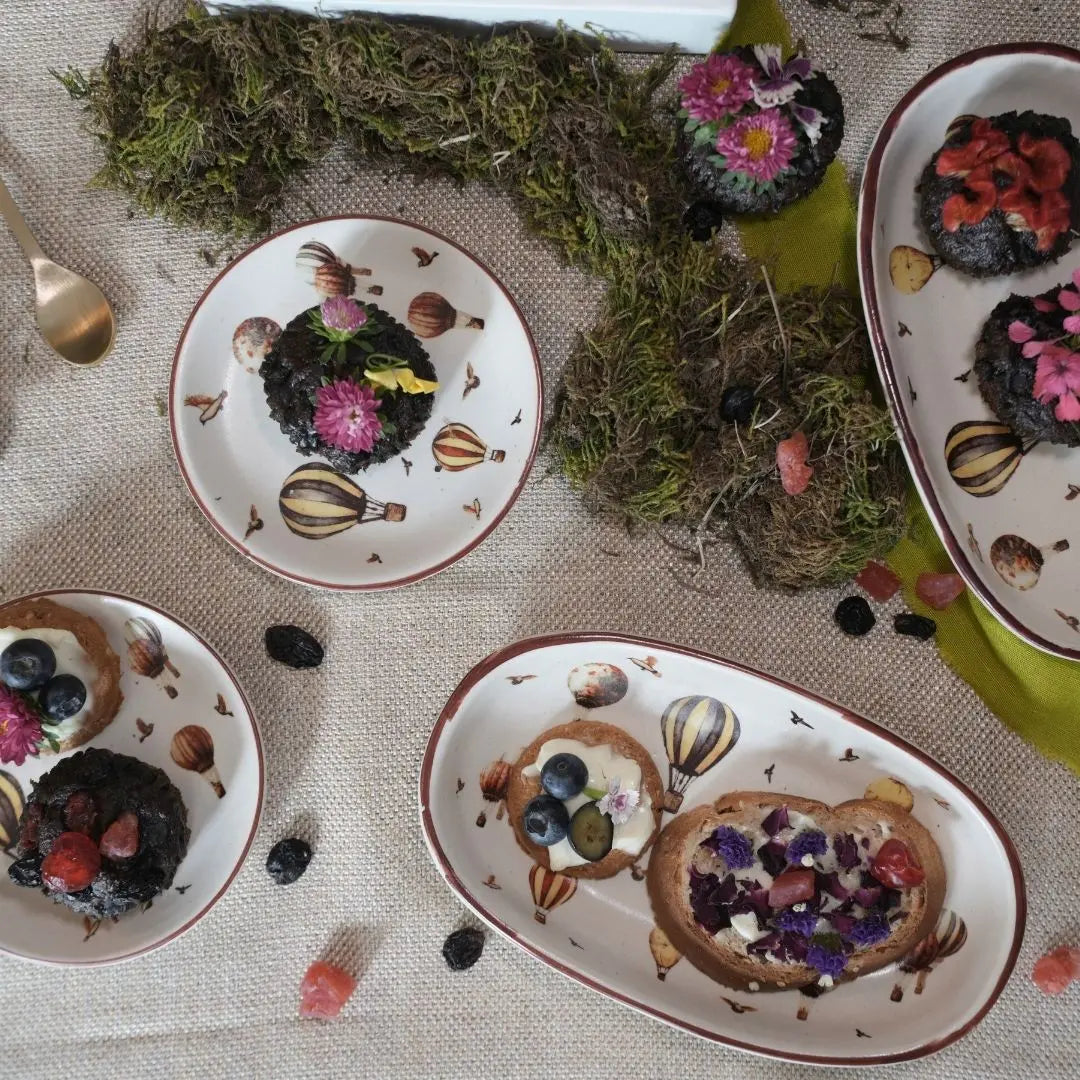 Whimsy balloon tea plates The confetti tree