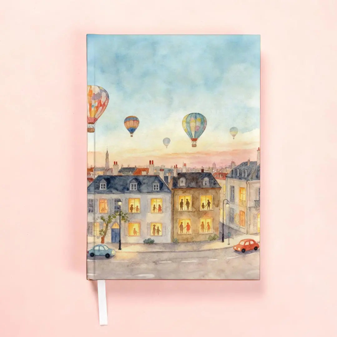 Windows of Wonder – A5 Hardbound Notebook (192 Plain Pages) The confetti tree