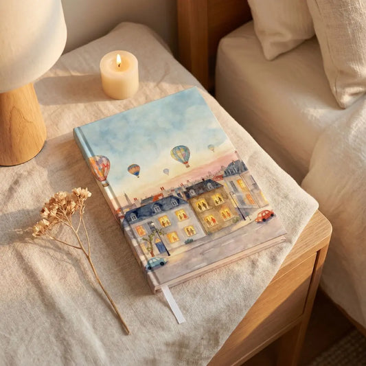 Windows of Wonder – A5 Hardbound Notebook (192 Plain Pages) The confetti tree